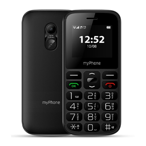 Telefon seniori frecventa 4G ecran 1.77” camera 0.3MP acumulator 800mAh Halo A LTE Negru