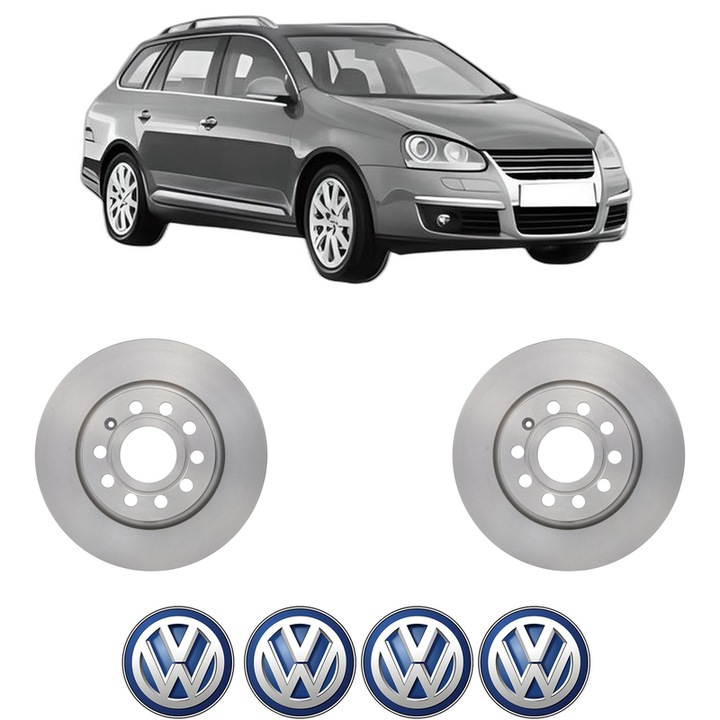 Set 2 discuri frana Fata Volkswagen GOLF V Variant (1K5) din 2007-2009, KW 75 CP 102 CMC 1595, Auto, Bosch, 4 Stickere auto cu Volkswagen