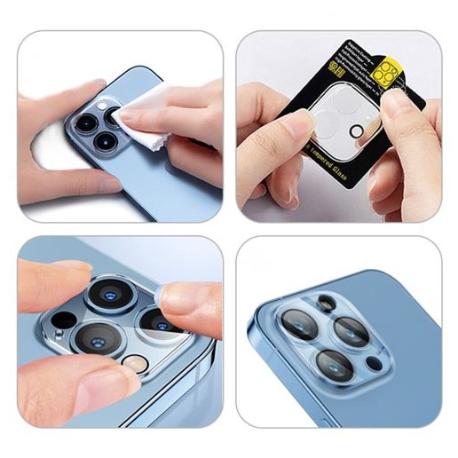 Folie sticla camera foto Mobile Origin Easy Lens compatibila cu iPhone 17, Transparent