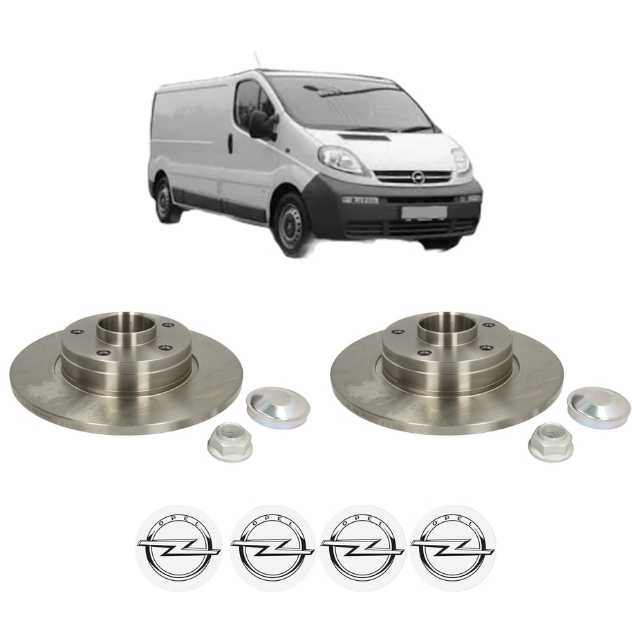 VEL様 Set 2 discuri frana Spate OPEL VIVARO A Van (X83) din 2001-2014