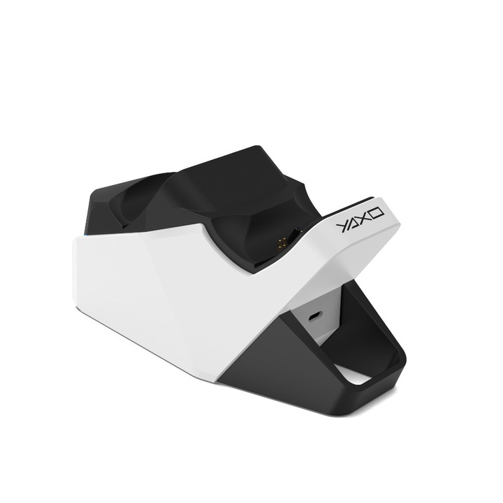 Incarcator YAXO Rapid Shot pentru controlere DualSense PS5, USB-C, compact, alb