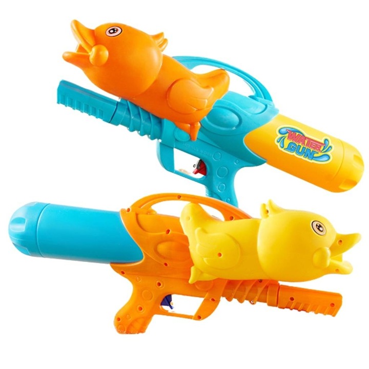 Pistol de apa copii Maksik multicolor in forma de rata