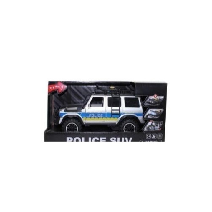 Masinuta Policja SUV cu lumini si sunete, Madej, 30x13x16,5cm