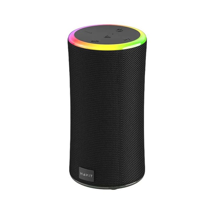 Boxa Wireless Portabila Bluetooth 5.3, RGB Lights, IPX6, 2000mAh, C65, Policarbonat, Black