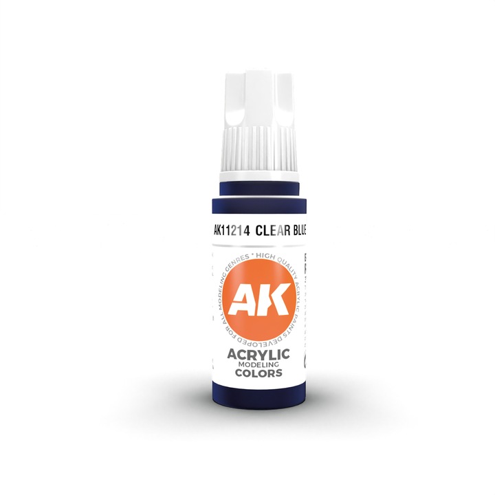Festék AK11214 Clear Blue 3Gen Acrylics, AK Interactive, 17 ml