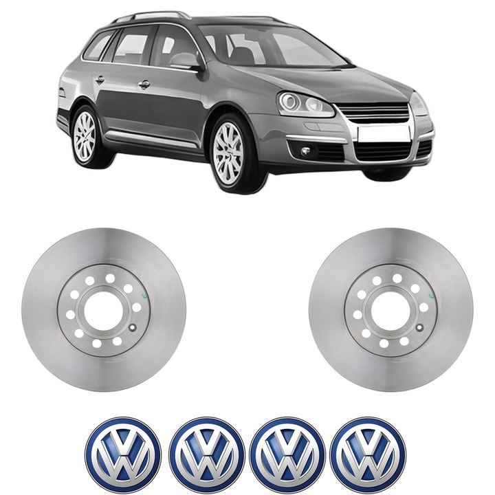 Set 2 discuri frana Fata Volkswagen GOLF V Variant (1K5) din 2007-2009, KW 103 CP 140 CMC 1390, Auto, Bosch, 4 Stickere auto cu Volkswagen
