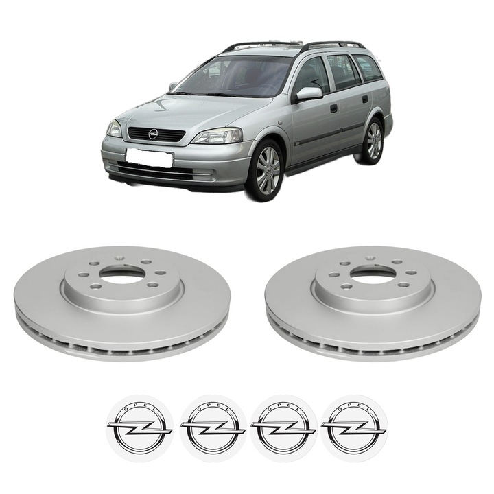 Set 2 discuri frana Fata OPEL ASTRA H Estate Van (L70) din 2005-2010, KW 88 CP 120 CMC 1910, Auto, Bosch, 4 Stickere auto cu OPEL