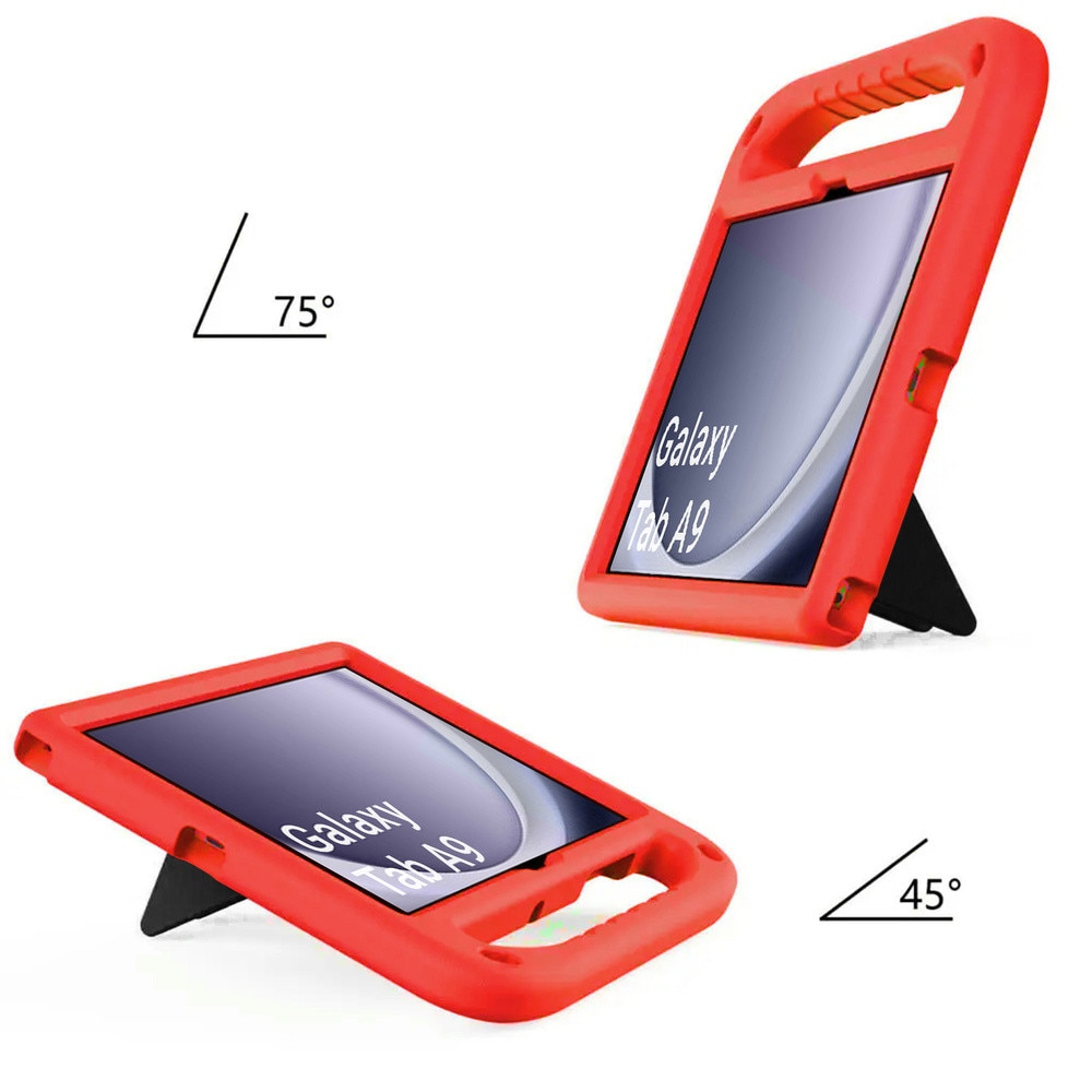 Husa tablete Strado FunColor pentru Samsung Galaxy Tab A9 8.7, rosie, cu suport, din spuma EVA