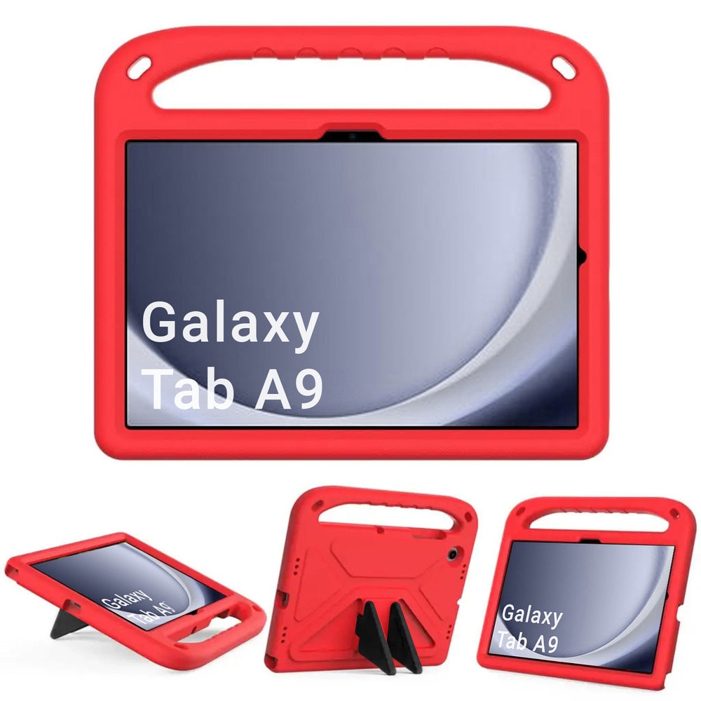 Husa tablete Strado FunColor pentru Samsung Galaxy Tab A9 8.7, rosie, cu suport, din spuma EVA