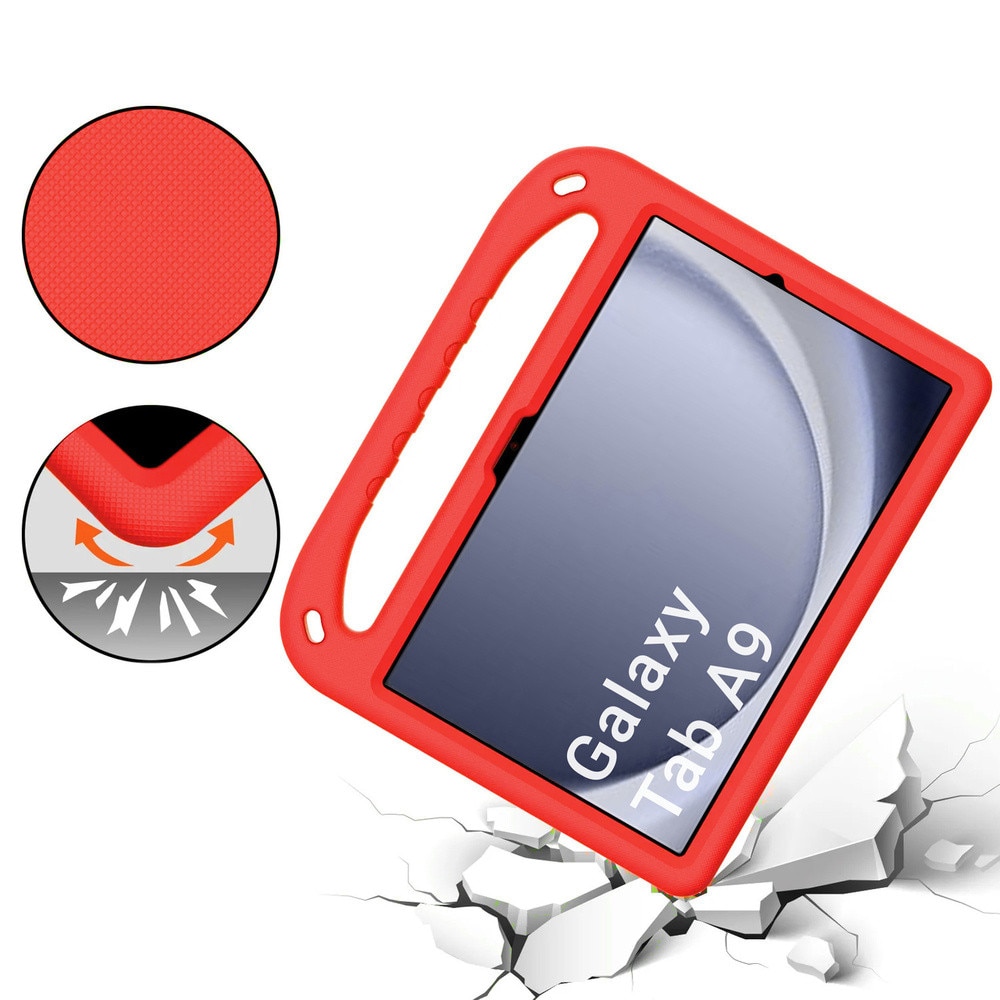 Husa tablete Strado FunColor pentru Samsung Galaxy Tab A9 8.7, rosie, cu suport, din spuma EVA