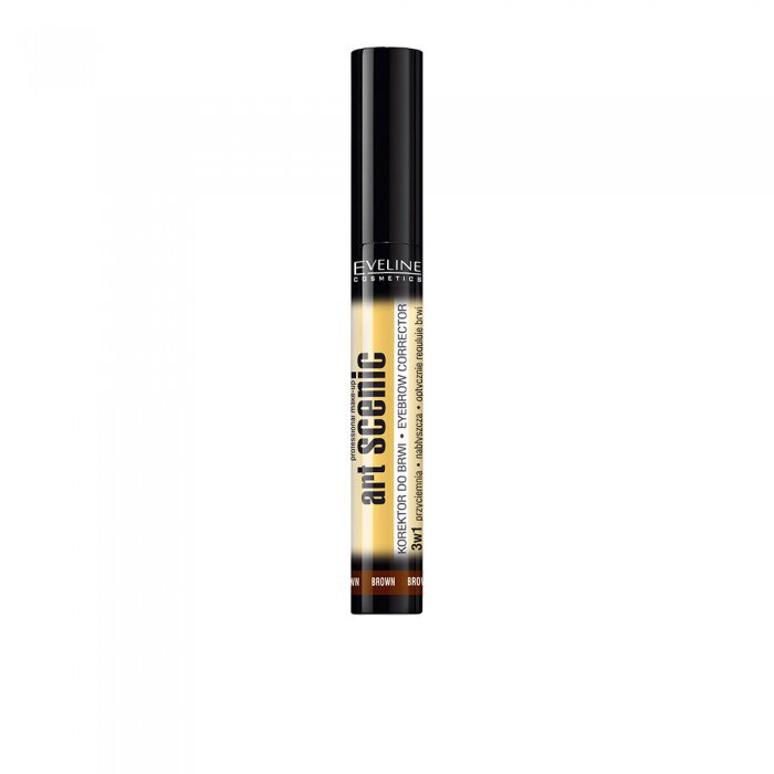 Corector de sprancene Eveline Art Scenic 3 in 1 brown