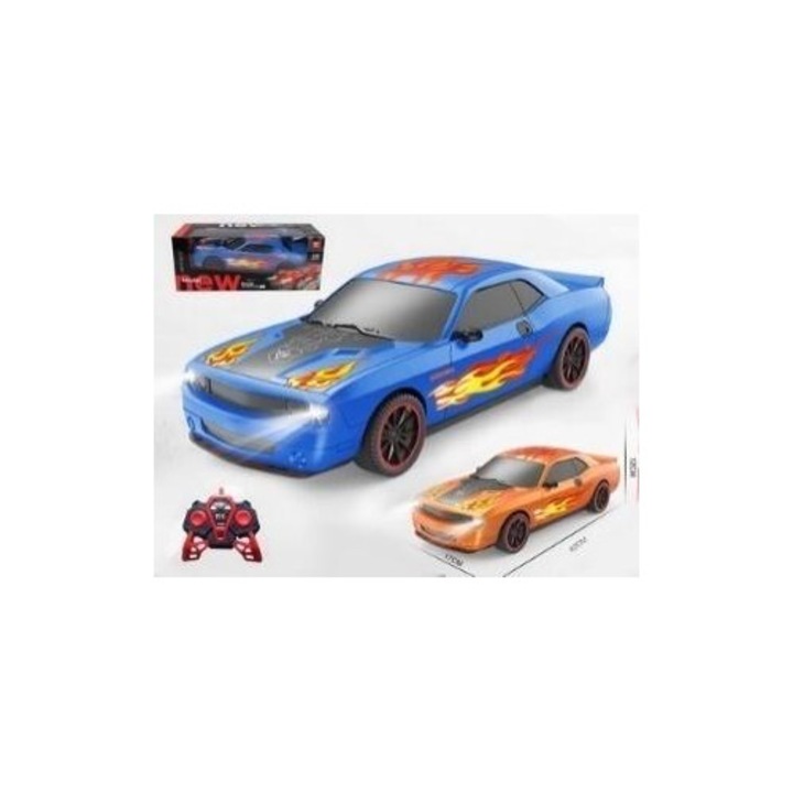 Masinuta R/C 1:10 Madej 2.4G cu USB, acumulator, lumini, 42x17x12cm, mix de modele