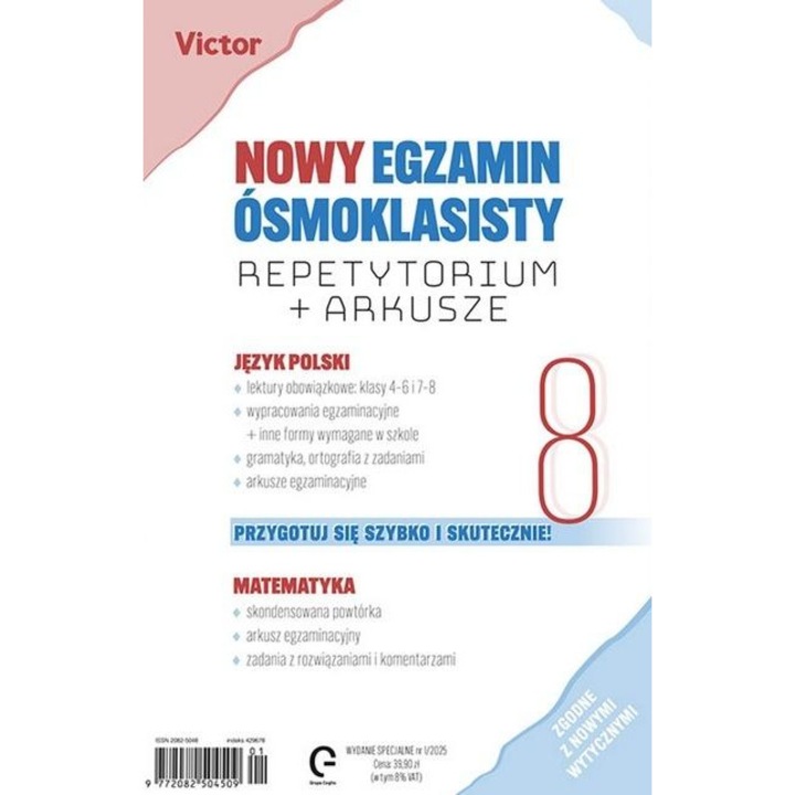 Felkészítő a nemzeti felmérő vizsgára, Cogito, matematika és lengyel nyelv, 2023