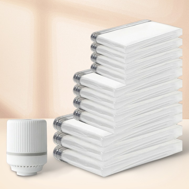 Комплект от 12 Вакуумни Торби за Съхранение, Tressino, с Включена Електрическа Помпа