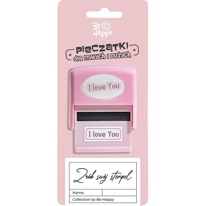 Stampila "I LOVE YOU", Be-Happy Gifts, 7x3x5cm, plastic