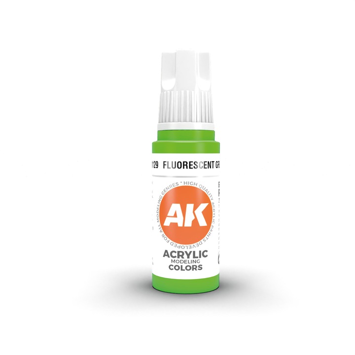 Festék AK11129 Fluoreszkáló Zöld 3Gen Acrylics, AK Interactive, 17 ml