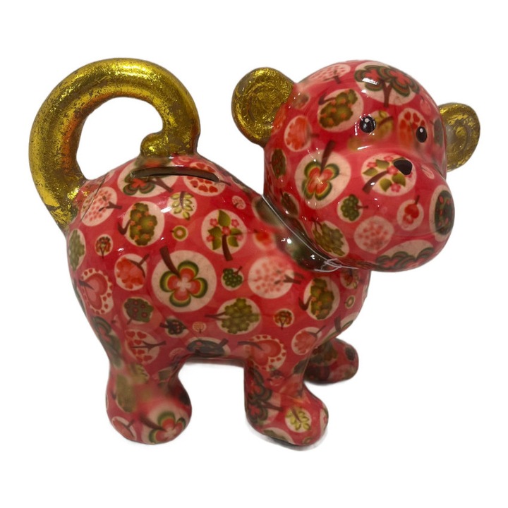 Pușculiță ceramică maimuță roșie 20x15cm