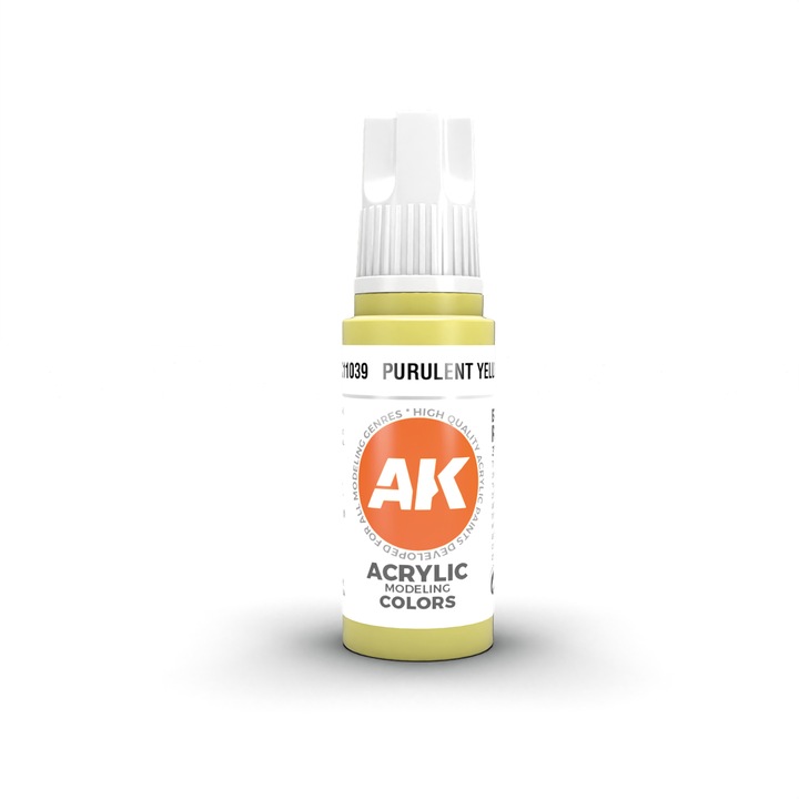 Festék AK11039 Gennyes sárga 3Gen Akril, AK Interactive, 17 ml