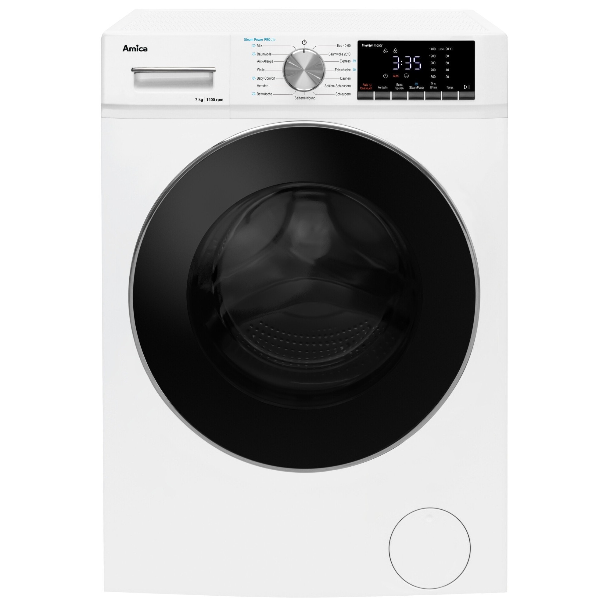 Masina de spalat rufe Amica WA474084, 7 kg, 1400 rpm