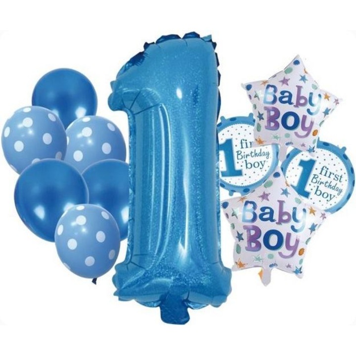 GoParty léggömb szett, 12 db, sötétkék, 80cm, 45cm, 30cm