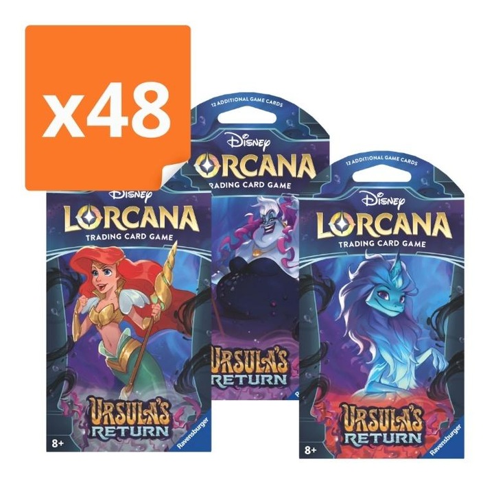 Сет Настолни игри Disney Lorcana (Set04) 48 бустера, 12 карти всяка, многоцветен