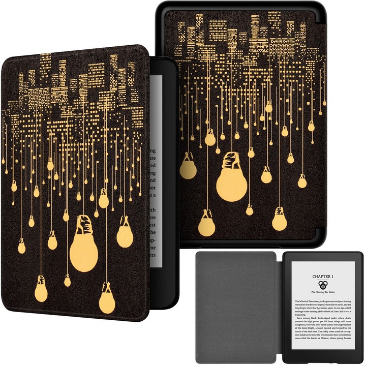 Grafikus tok Kindle Paperwhite 6-hoz, többszínű, automatikus alvás/ébresztés funkcióval