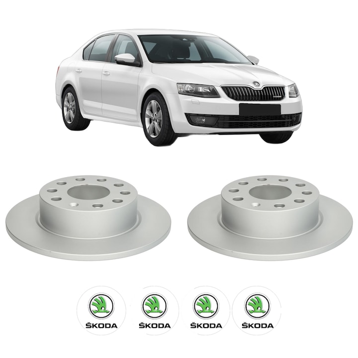 SKODA OCTAVIA III (5E3, NL3, NR3) 2012-2017 hátsó féktárcsa készlet, KW 77 LE 105 CMC 1197, Autó, Bosch, 4 SKODA autómatrica