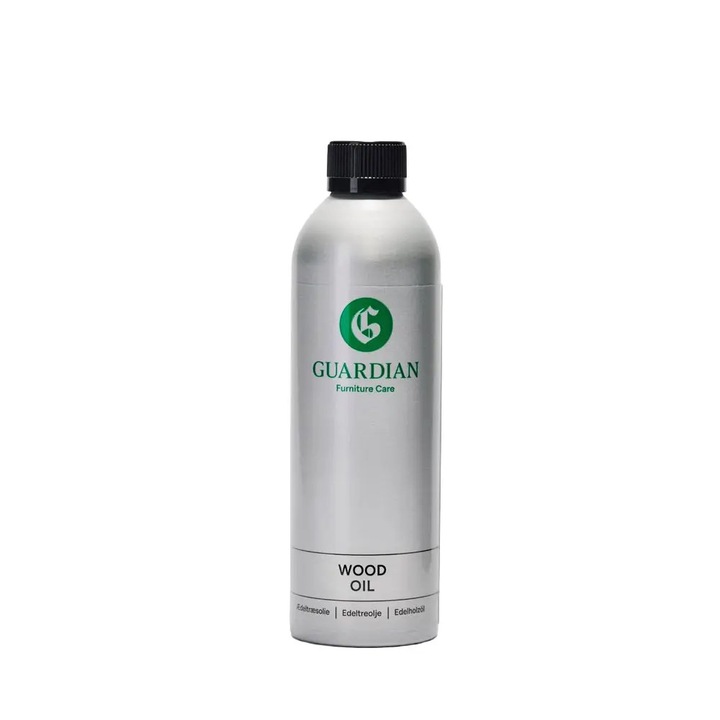 Ulei pentru intretinerea mobilei Guardian, potrivit pentru lemn netratat, protejeaza si ingrijeste, previne uscarea, formeaza o bariera hidrofuga, fara solvent, finish natural, 600 ml