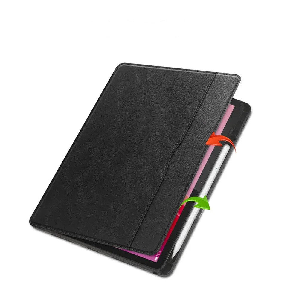 Husa din piele pentru Lenovo Tab M11 10.95", STRADO, cu suport, culoare bruna