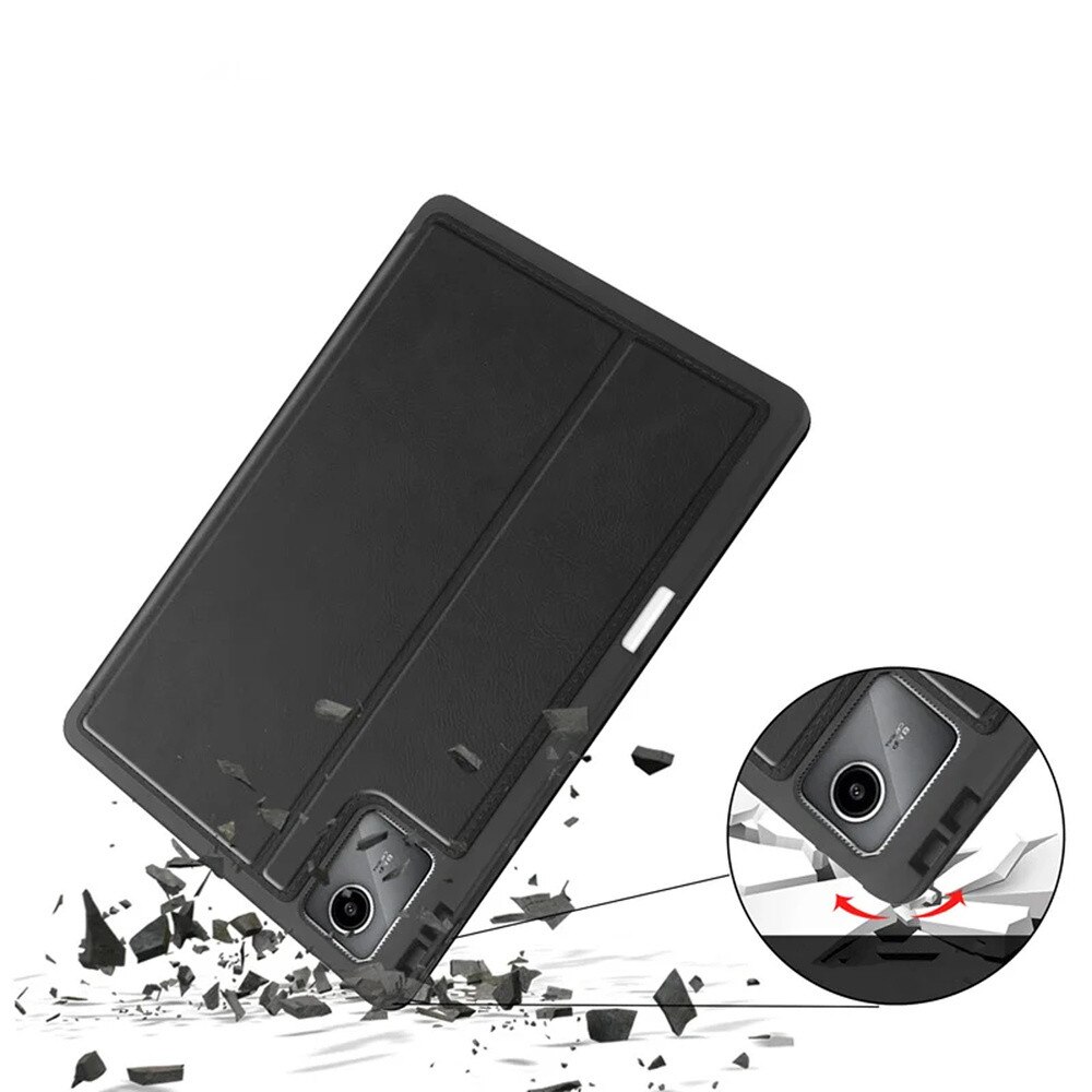 Husa din piele pentru Lenovo Tab M11 10.95", STRADO, cu suport, culoare bruna