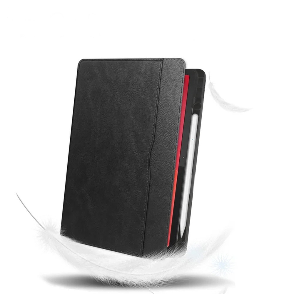 Husa din piele pentru Lenovo Tab M11 10.95", STRADO, cu suport, culoare bruna