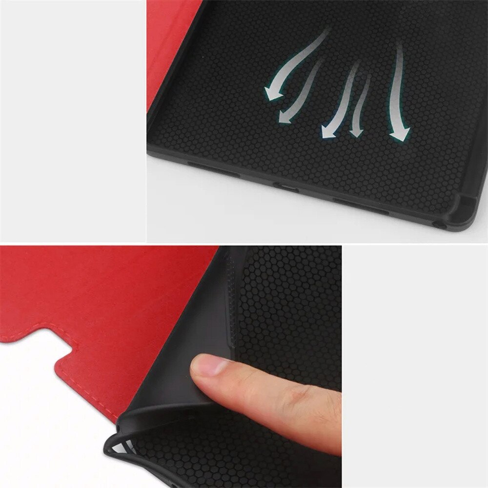 Husa din piele pentru Lenovo Tab M11 10.95", cu suport, rosu