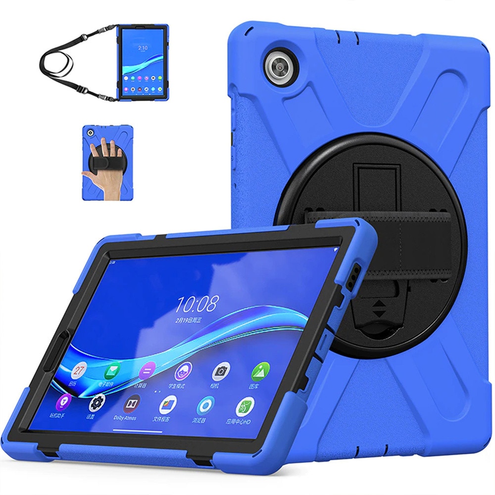 Husa tableta STRADO pentru Lenovo Tab M11 TB330FU, TPU si policarbonat, albastru, 10.95"