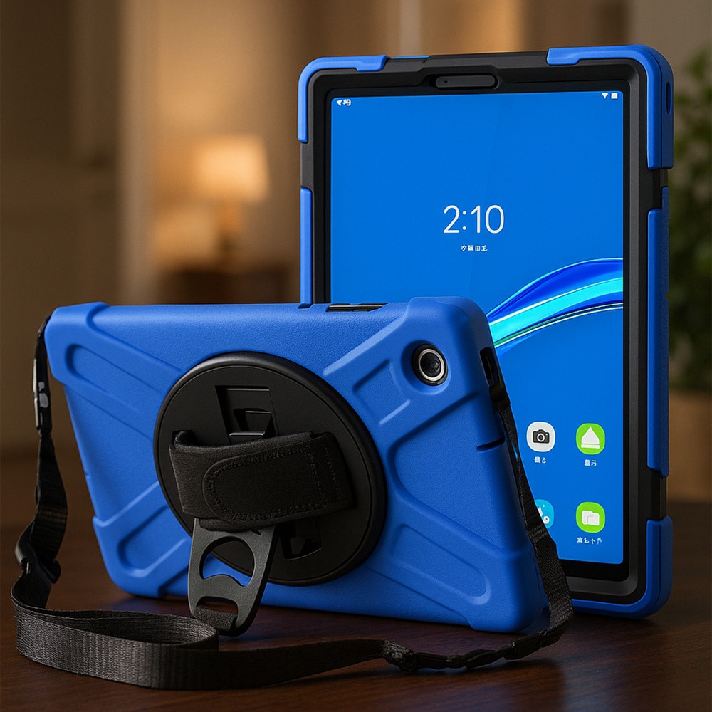 Husa tableta STRADO pentru Lenovo Tab M11 TB330FU, TPU si policarbonat, albastru, 10.95"