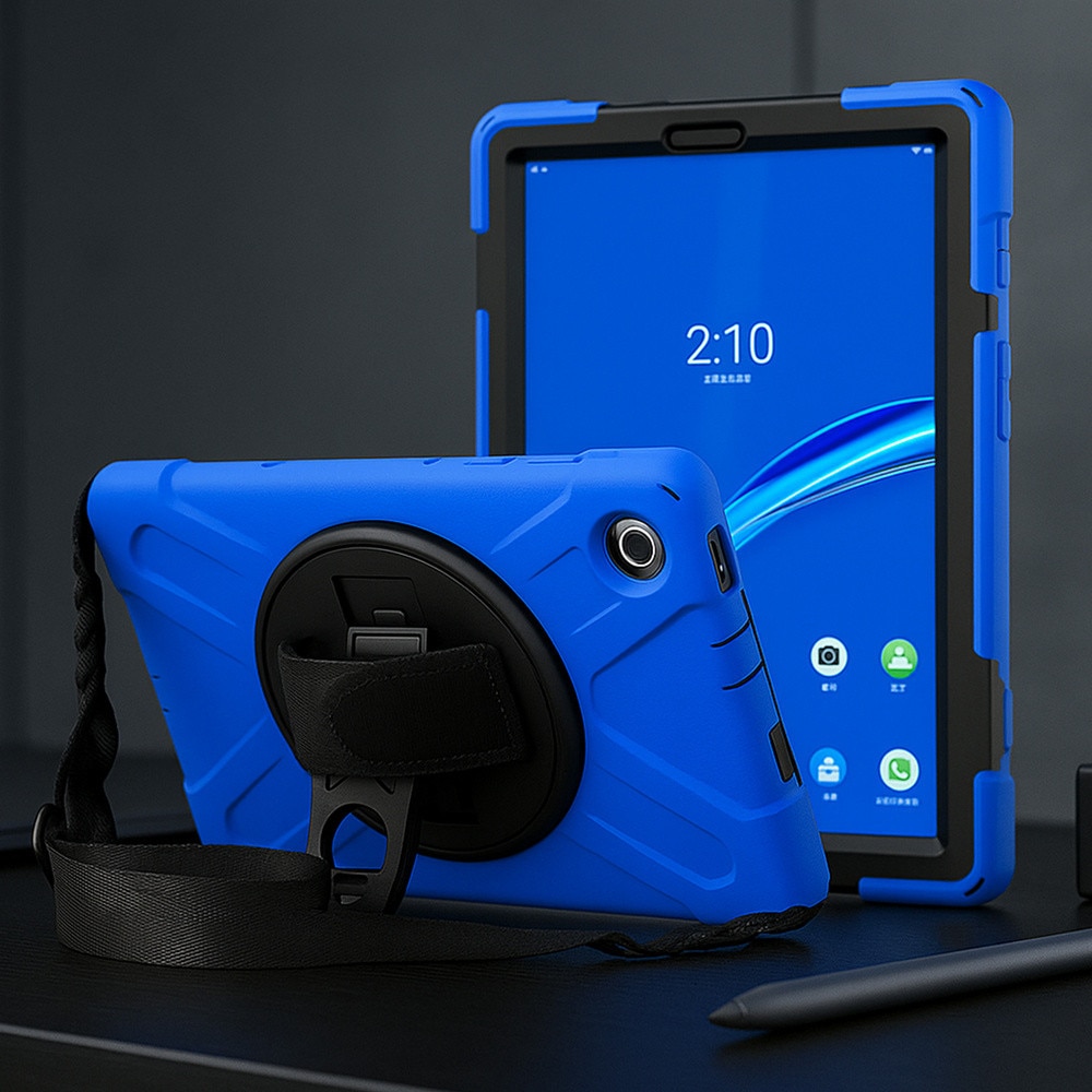 Husa tableta STRADO pentru Lenovo Tab M11 TB330FU, TPU si policarbonat, albastru, 10.95"