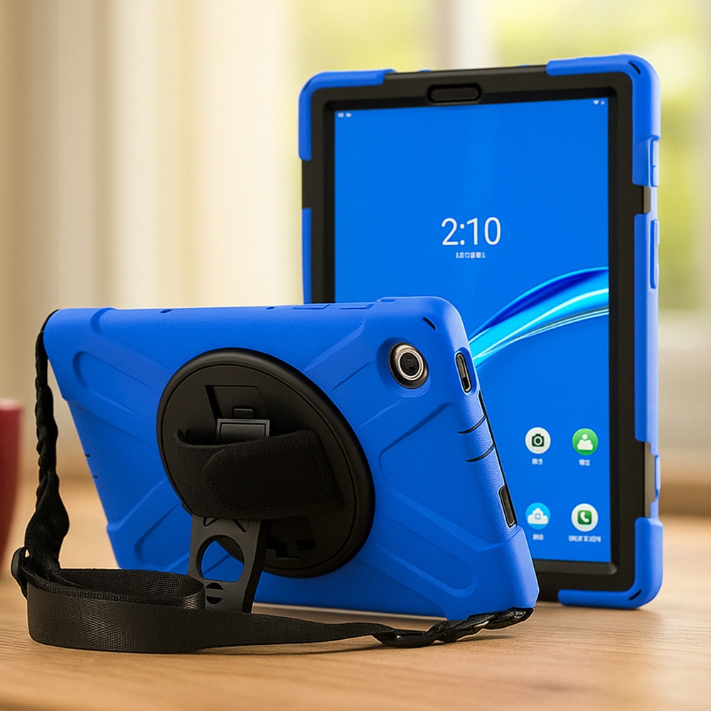 Husa tableta STRADO pentru Lenovo Tab M11 TB330FU, TPU si policarbonat, albastru, 10.95"