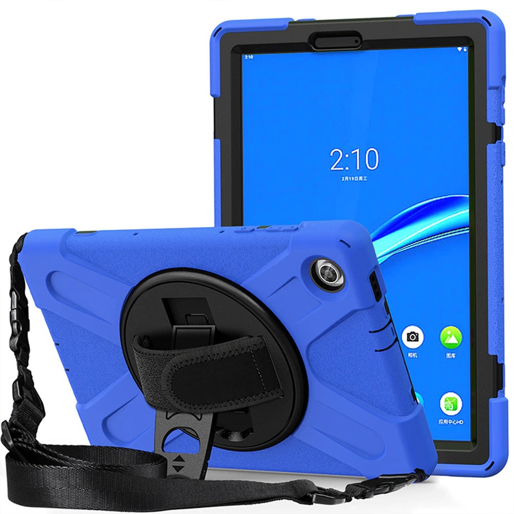 Husa tableta STRADO pentru Lenovo Tab M11 TB330FU, TPU si policarbonat, albastru, 10.95"