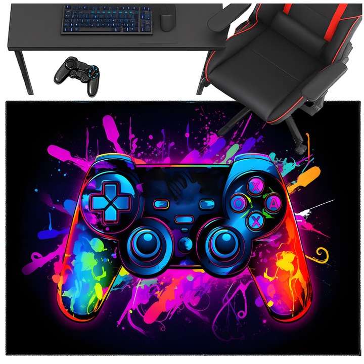 Covor gaming, Strado Color Pad, 140x200cm, multicolor, antiderapant, durabil