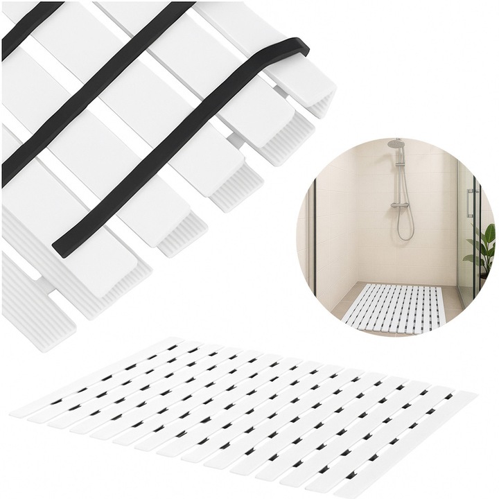 Covoras antiderapant STRADO pentru baie, dus, sauna, piscina, 43x60cm