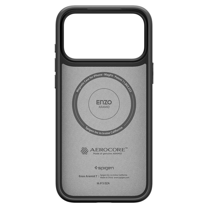 Carcasa Spigen Enzo Aramid T compatibila cu iPhone 17 Pro, Black