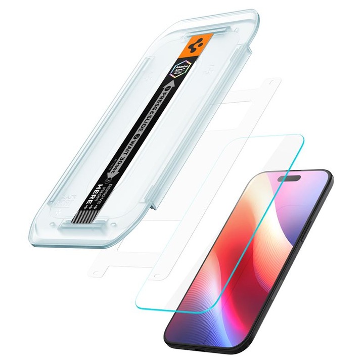 Megerősített védőüveg Spigen Glas.TR "EZ FIT" 2-PACK iPhone Air Clear készülékhez