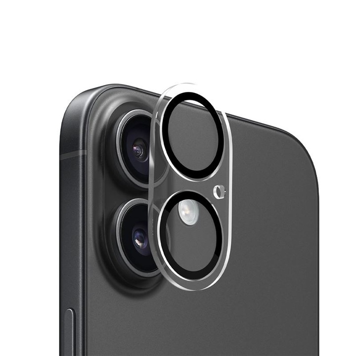 Folie sticla camera foto Mobile Origin Easy Lens compatibila cu iPhone 17, Transparent