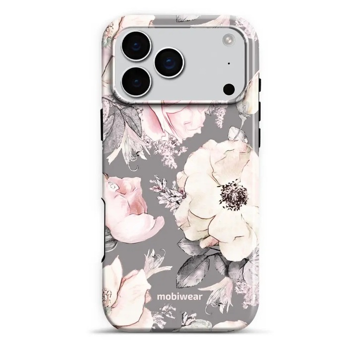 Калъф, Mobiwear - Elite Pro - EX06E за iPhone 17 Pro Max, Розово С Флорален Мотив
