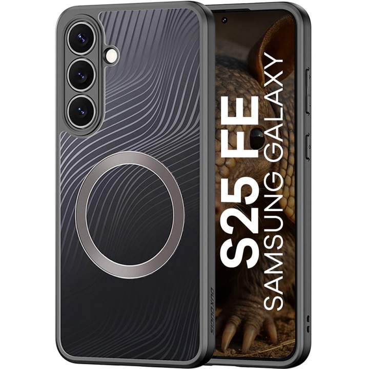 Husa, Dux Ducis Aimo Mag pentru Samsung Galaxy S25 FE, Transparente Cu Negru