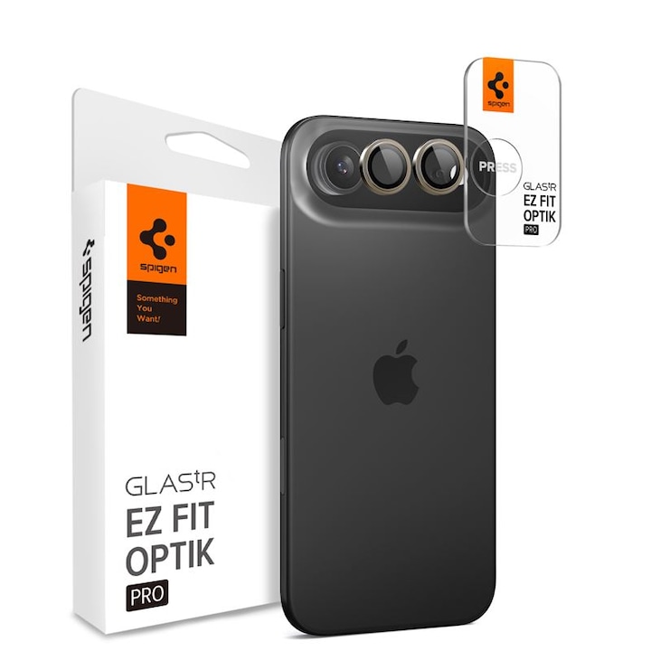 Spigen Glass tR EZ Fit Optik Pro for iPhone Air 2 Pack Gold, 294577, Mobiltelefon fólia