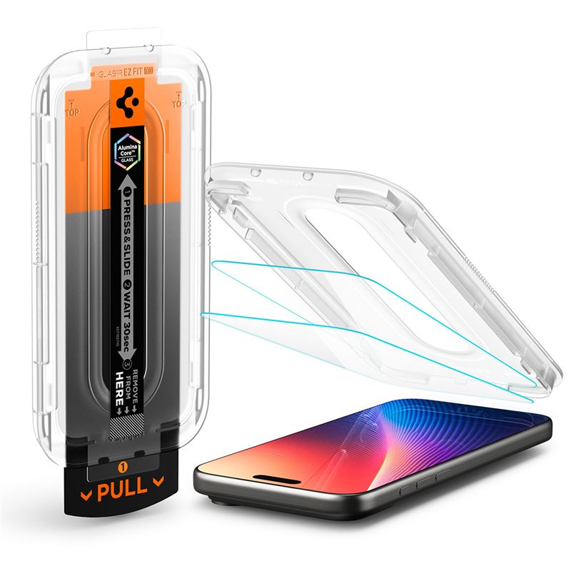 Folie sticla tempered Spigen Glass tR EZ Fit HD compatibila cu iPhone 17 Pro Max / 16 Pro Max, Privacy