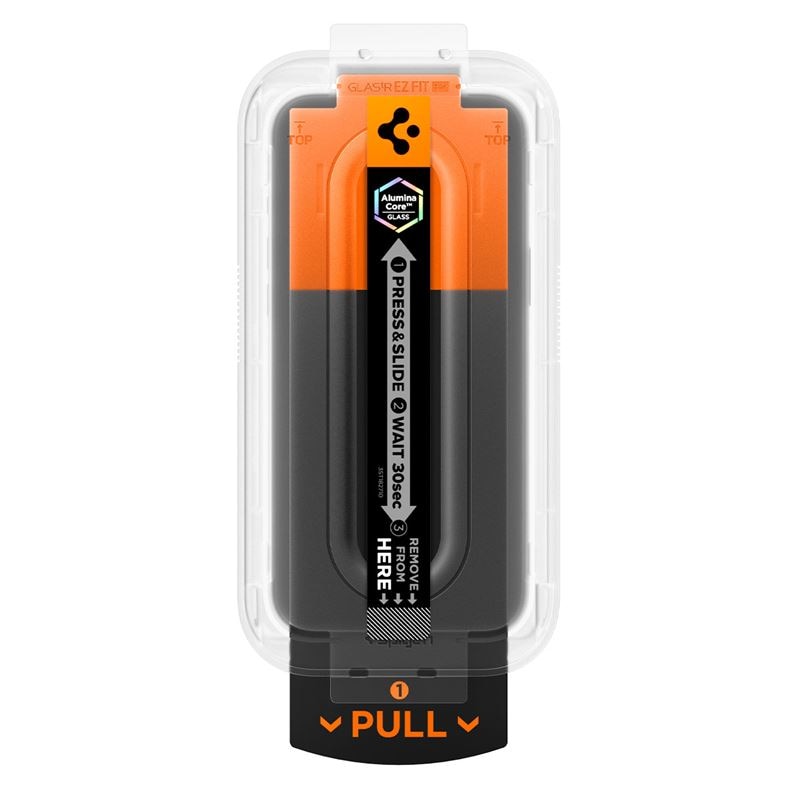 Folie sticla securizata Spigen Glass tR EZ Fit Pro HD compatibila cu iPhone 17 Pro / 17 / 16 Pro, Privacy