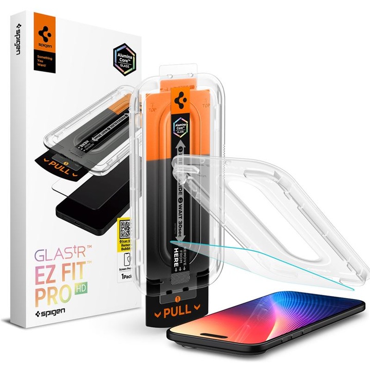 Edzett üveg kijelzővédő Spigen GLAS.TR "EZ FIT PRO" iPhone Air Clear készülékhez