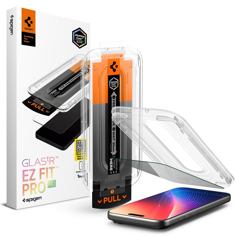 Folie sticla tempered Spigen Glass tR EZ Fit HD compatibila cu iPhone 17 Pro Max / 16 Pro Max, Privacy