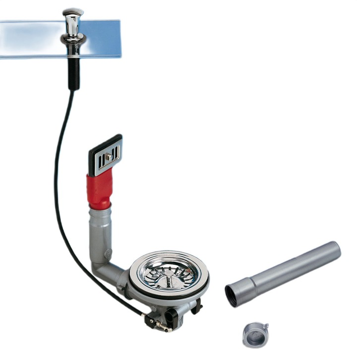 Dop de scurgere_KOSZ LIRA_cu buton si preaplin Ø90_cromat